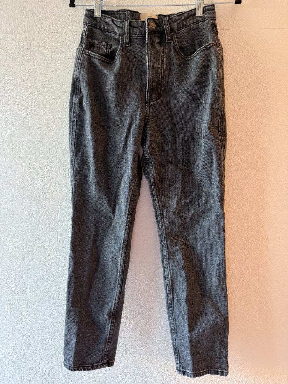 Sezane Denim Slim Straight Black Jean Eur Sz 36
